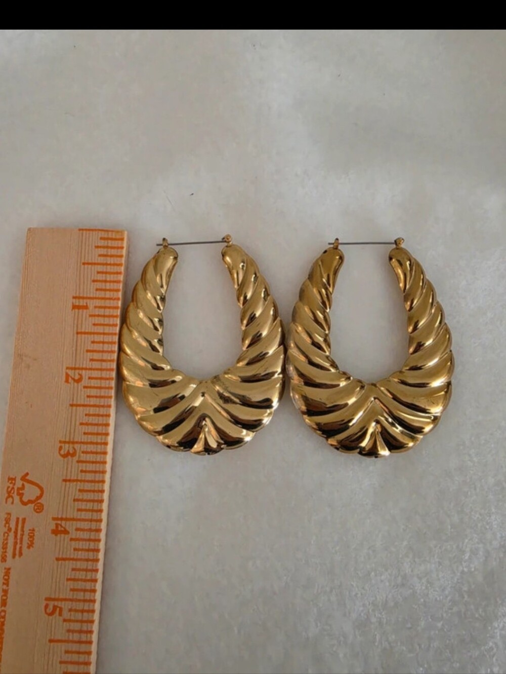 Elegant Gold Sculpted Hoop Earrings for Women